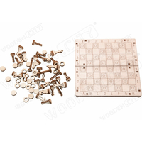 WOODEN CITY 3D puzzle hra Šach a dáma 2v1