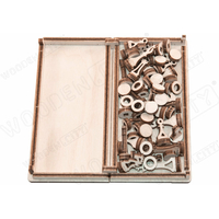 WOODEN CITY 3D puzzle hra Šach a dáma 2v1