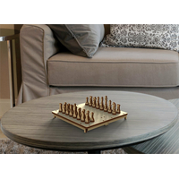 WOODEN CITY 3D puzzle hra Šach a dáma 2v1