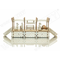 WOODEN CITY 3D puzzle Železničná stanica 175 dielov