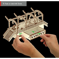 WOODEN CITY 3D puzzle Železničná stanica 175 dielov