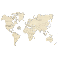 WOODEN CITY Drevená mapa sveta veľkosť M (57x38cm)