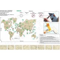 WOODEN CITY Drevená mapa sveta veľkosť XL (120x80cm)