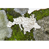 WOODEN CITY Drevená mapa sveta veľkosť XL (120x80cm)