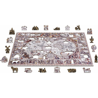 WOODEN CITY Drevené puzzle Mapa doby objavov 2v1, 505 dielikov EKO