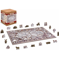 WOODEN CITY Drevené puzzle Mapa doby objavov 2v1, 505 dielikov EKO