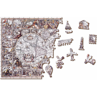 WOODEN CITY Drevené puzzle Mapa doby objavov 2v1, 505 dielikov EKO