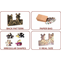 WOODEN CITY Drevené puzzle Nočný Paríž 2v1, 505 dielikov EKO