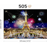 WOODEN CITY Drevené puzzle Nočný Paríž 2v1, 505 dielikov EKO