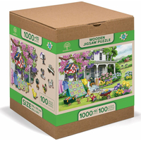 WOODEN CITY Drevené puzzle Vidiecka záhrada 2v1, 1010 dielikov EKO