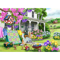 WOODEN CITY Drevené puzzle Vidiecka záhrada 2v1, 1010 dielikov EKO