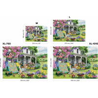 WOODEN CITY Drevené puzzle Vidiecka záhrada 2v1, 1010 dielikov EKO