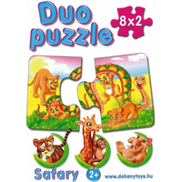 DOHÁNY Duo puzzle Safari 8x2 dieliky