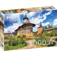 ENJOY Puzzle Kláštor Sucevita, Sučeava, Rumunsko 1000 dielikov