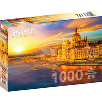 ENJOY Puzzle Maďarský parlament pri západe slnka, Budapešť 1000 dielikov