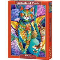 CASTORLAND Puzzle Maľovaná mačka 1500 dielikov