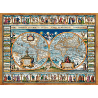 CASTORLAND Puzzle Mapa sveta r.1639, 2000 dielikov