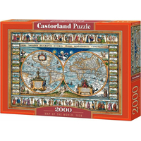 CASTORLAND Puzzle Mapa sveta r.1639, 2000 dielikov