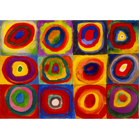 ENJOY Puzzle Vassily Kandinsky: Štúdia farieb - Štvorce s kruhmi 1000 dielikov