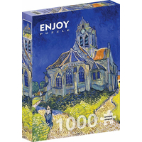 ENJOY Puzzle Vincent Van Gogh: Kostol v Auvers-sur-Oise 1000 dielikov