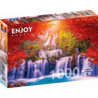 ENJOY Puzzle Vodopád Thi Lo Su na jeseň, Thajsko 1000 dielikov