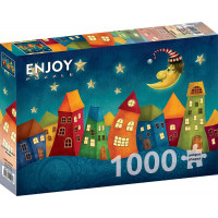 ENJOY Puzzle Vyfarebné domčeky 1000 dielikov