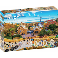 ENJOY Puzzle Výhľad z parku Güell, Barcelona 1000 dielikov