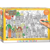 EUROGRAPHICS Color me puzzle Domy v meste 300 dielikov + súprava na zavesenie