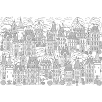 EUROGRAPHICS Color me puzzle Domy v meste 300 dielikov + súprava na zavesenie