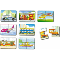 DOHÁNY Duo puzzle Dopravné prostriedky 8x2 dieliky