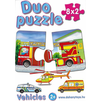 DOHÁNY Duo puzzle Dopravné prostriedky 8x2 dieliky