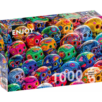 ENJOY Puzzle Farebné lebky 1000 dielikov