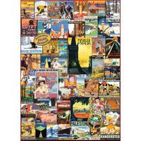 EUROGRAPHICS Puzzle Cestovateľské plagáty 1000 dielikov