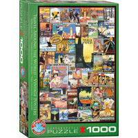EUROGRAPHICS Puzzle Cestovateľské plagáty 1000 dielikov