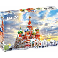 ENJOY Puzzle Chrám Vasila Blaženého, Moskva 1000 dielikov