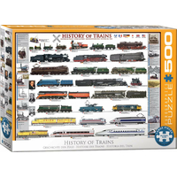 EUROGRAPHICS Puzzle História vlakov XL 500 dielikov