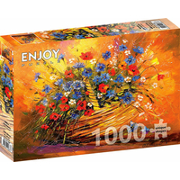 ENJOY Puzzle Košík s kvetmi 1000 dielikov