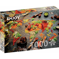 ENJOY Puzzle Mapa sveta z korenia 1000 dielikov