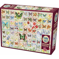 COBBLE HILL Puzzle Motýle a kvety 2000 dielikov