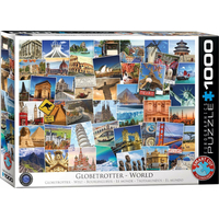 EUROGRAPHICS Puzzle Svetobežník - celý svet 1000 dielikov