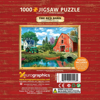 EUROGRAPHICS Puzzle v plechovej krabičke Červená stodola 1000 dielikov