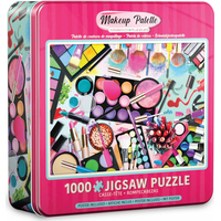 EUROGRAPHICS Puzzle v plechovej krabičke Paleta farieb: Makeup 1000 dielikov