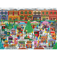 EUROGRAPHICS Puzzle Vianočný trh v centre XL 500 dielikov