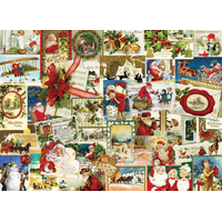EUROGRAPHICS Puzzle Vintage vianočné pohľadnice 1000 dielikov