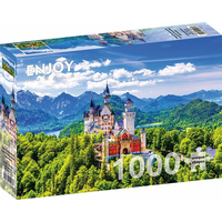 ENJOY Puzzle Zámok Neuschwanstein v lete, Nemecko 1000 dielikov