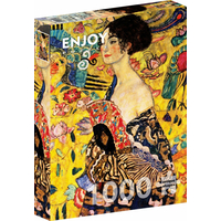 ENJOY Puzzle Gustav Klimt: Dáma s vejárom 1000 dielikov