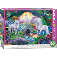 EUROGRAPHICS Puzzle Jednorožci v rozprávkovej ríši XL 500 dielikov