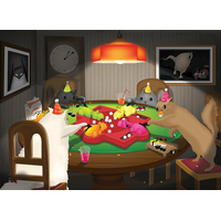 COBBLE HILL Puzzle Mačky pri hre 1000 dielikov