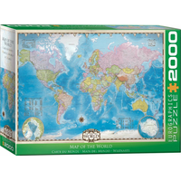 EUROGRAPHICS Puzzle Mapa sveta 2000 dielikov