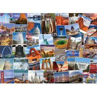 EUROGRAPHICS Puzzle Svetobežník - USA 1000 dielikov